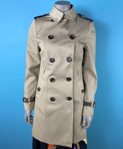 Balinda Double Breasted Vintage Trench Coat