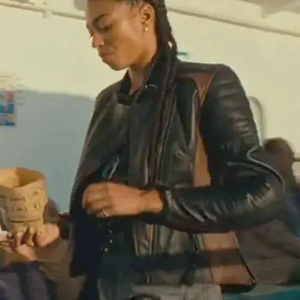 Manon Bresch Wingwomen 2023 Black Leather Jacket