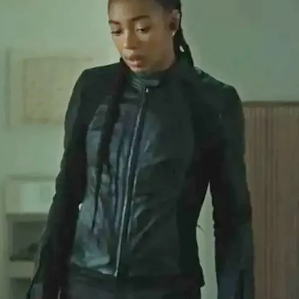 Wingwomen 2023 Manon Bresch Black Leather Jacket