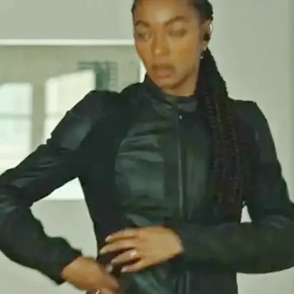 Wingwomen 2023 Manon Bresch Black Leather Jacket