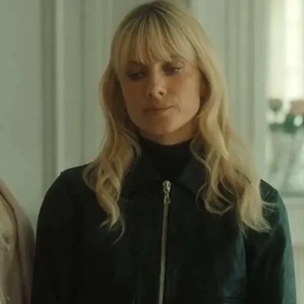 Wingwomen 2023 Mélanie Laurent Black Leather Jacket