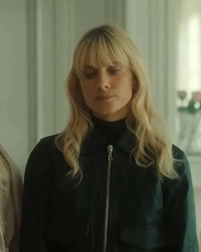 Wingwomen 2023 Mélanie Laurent Black Leather Jacket