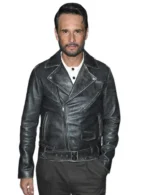 Garrett Briggs Wolf Pack S01 Black Biker Leather Jacket
