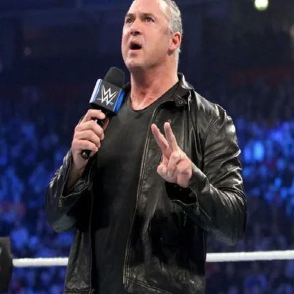 Wrestler Shane McMahon Leather Black Jacket