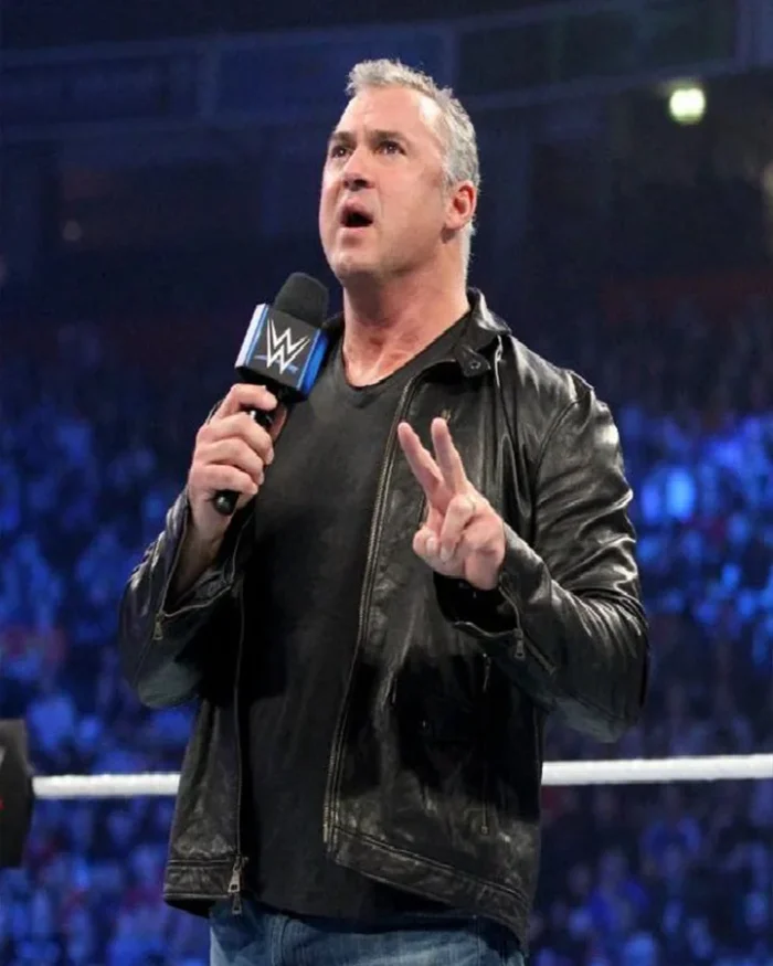 Wrestler Shane McMahon Leather Black Jacket