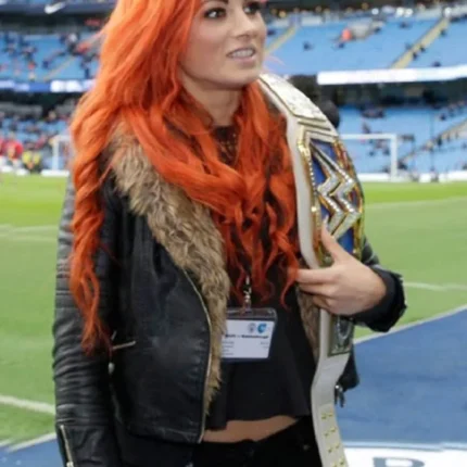 WWE Becky Lynch Black Fur Jacket