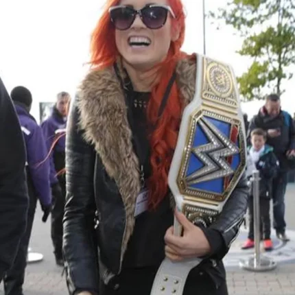 WWE Becky Lynch Black Fur Jacket