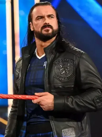 WWE Raw Drew McIntyre Black Leather Jacket