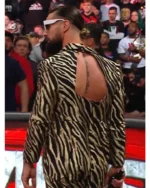 WWE Raw Seth Rollins Gold Zebra Printed Jumpsuit