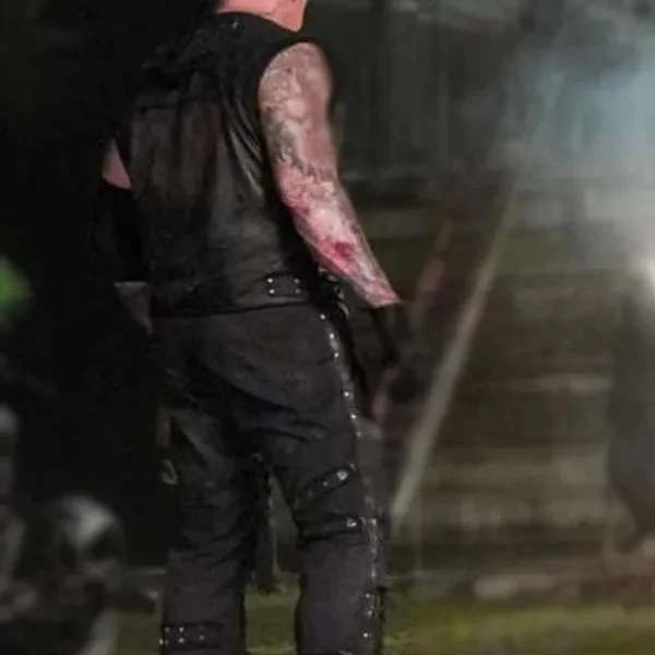 WWE Wrestlemania 36 Undertaker Black Leather Vest