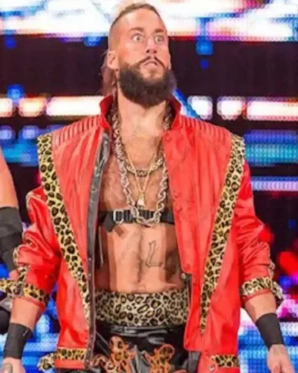 WWE Wrestler Enzo Amore Red Leather Jacket