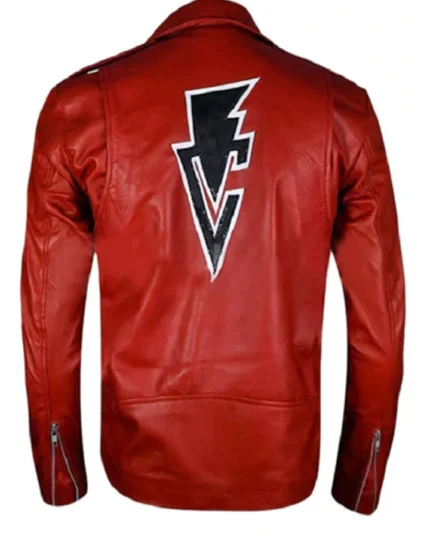 Fergal Devitt WWE Red Slimfit Biker Leather Jacket