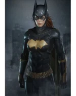 Batman Arkham Knight Batgirl Slim Fit Leather Jacket