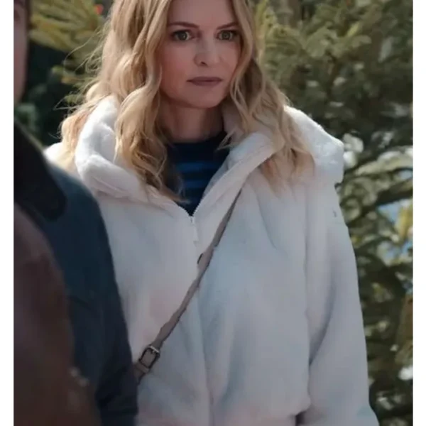  Heather Graham Best Christmas Ever White Sherpa Jacket