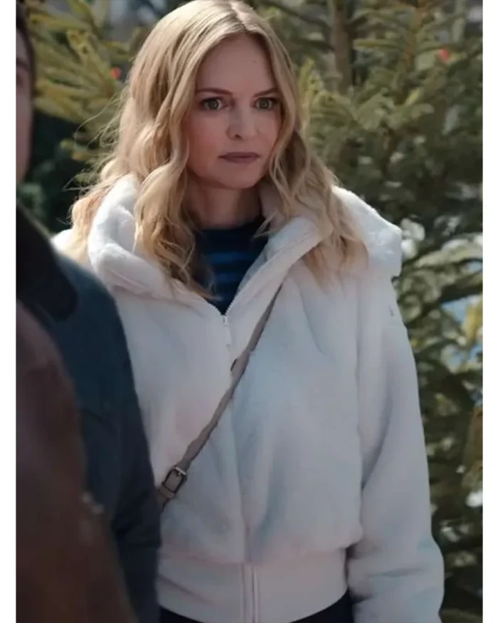 Heather Graham Best Christmas Ever White Sherpa Jacket