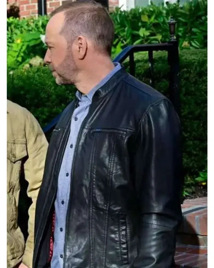 Blue Bloods Donnie Wahlberg Black Leather Jacket