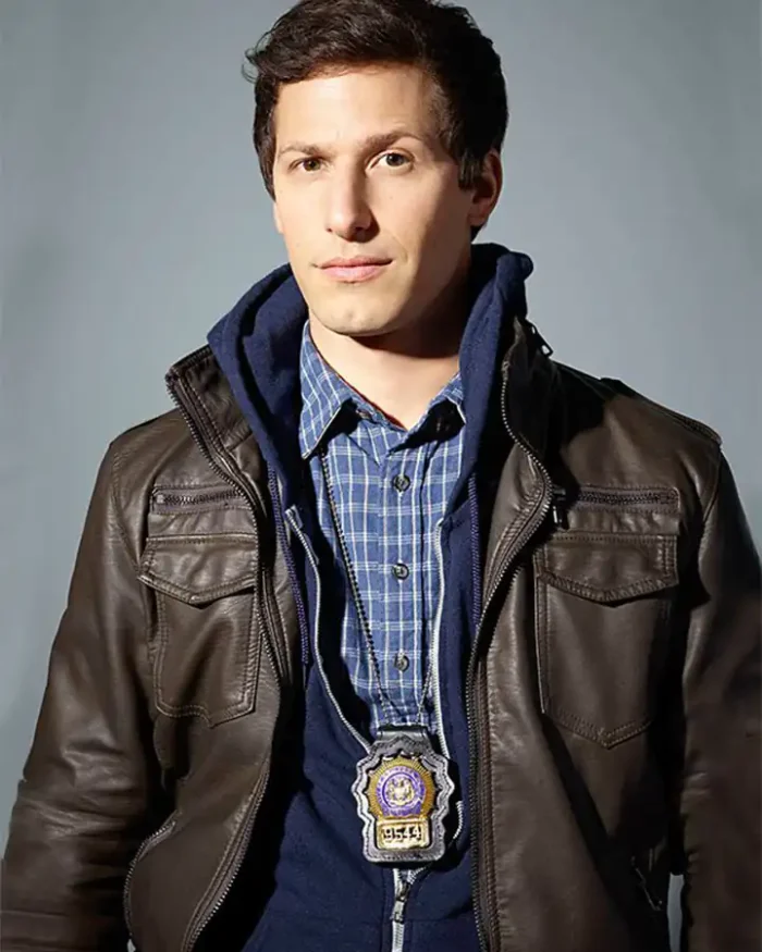 Andy Samberg Brooklyn Nine-Nine Jake Peralta Black Leather Jacket