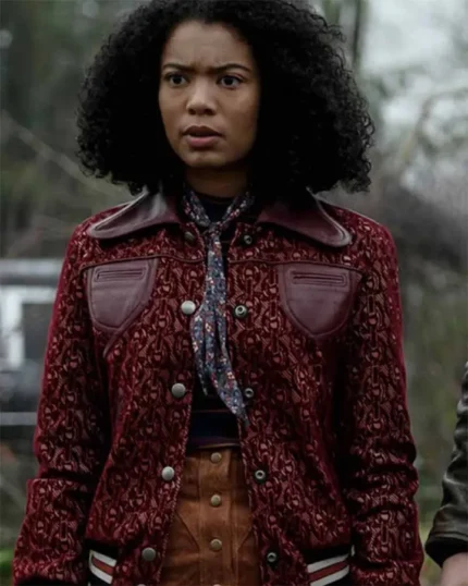 Chilling Adventures of Sabrina Rosalind Walker Maroon Bomber Jacket