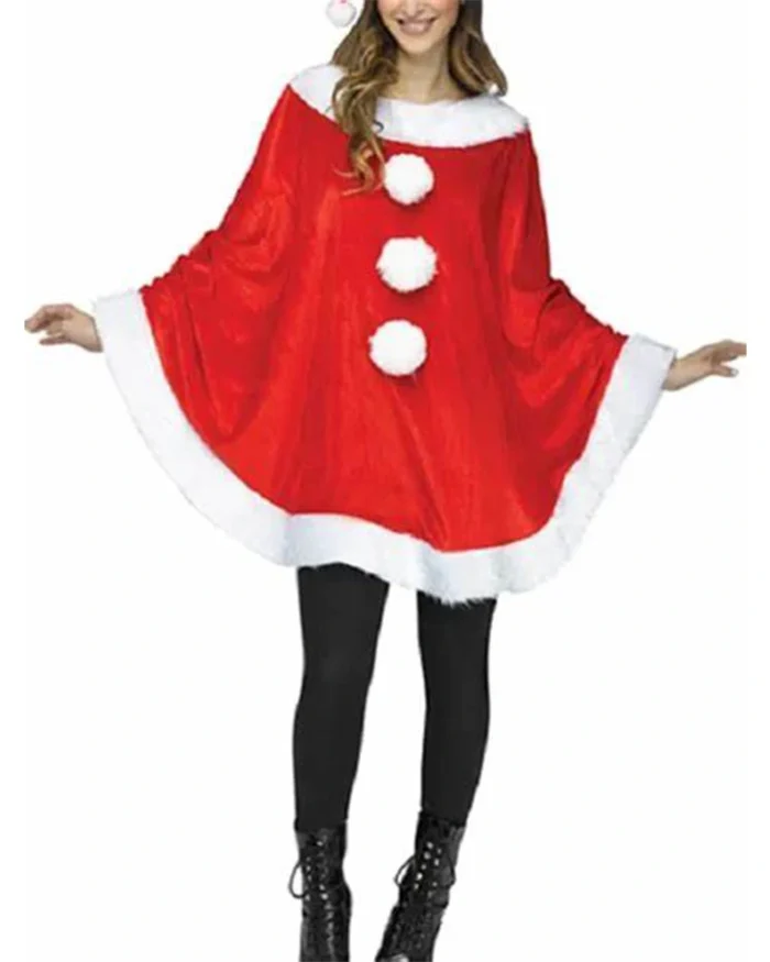 Women Santa Cape Poncho