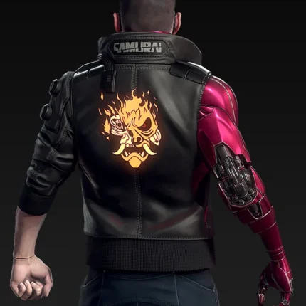 Night City Dreamer Cyberpunk 2077 Black Bomber Jacket