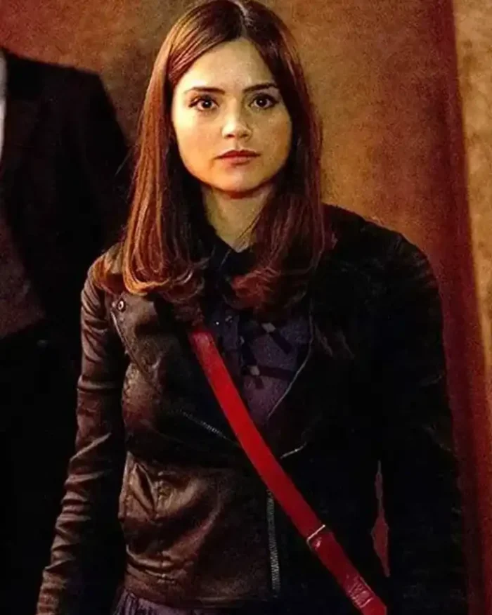 Doctor Who Season 7 Clara Oswald Black Faux Leather Jacket