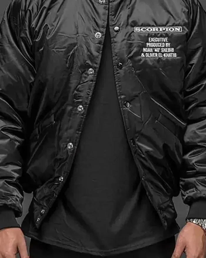 Drake Scorpion Bomber Black Jacket