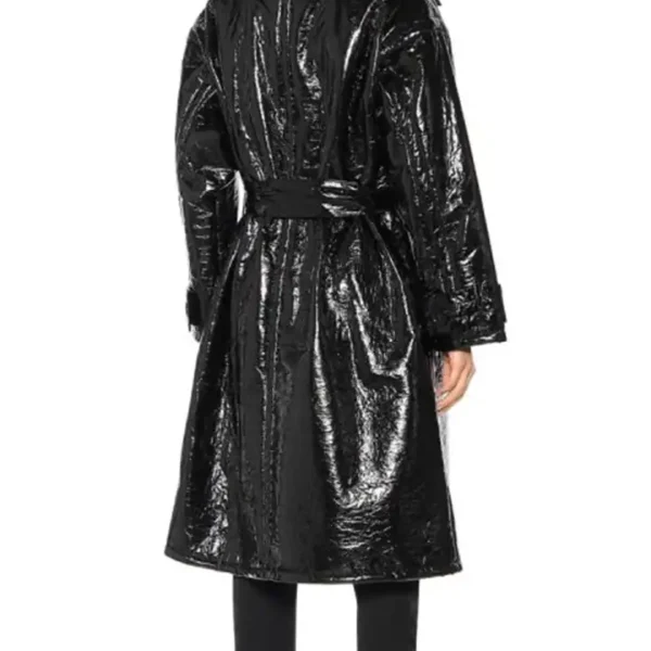 Dynasty S03 Alexis Carrington Leather Mid Length Coat