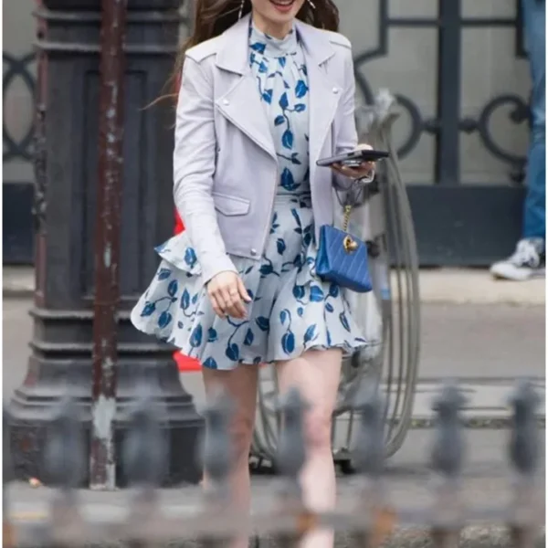 Emily In Paris Emily Cooper Motorcycle Jacket