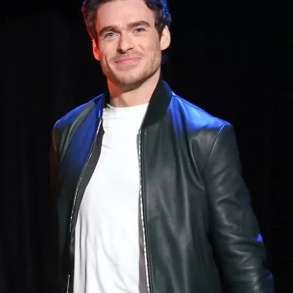 Richard Madden Eternals Premier Bomber Leather Jacket