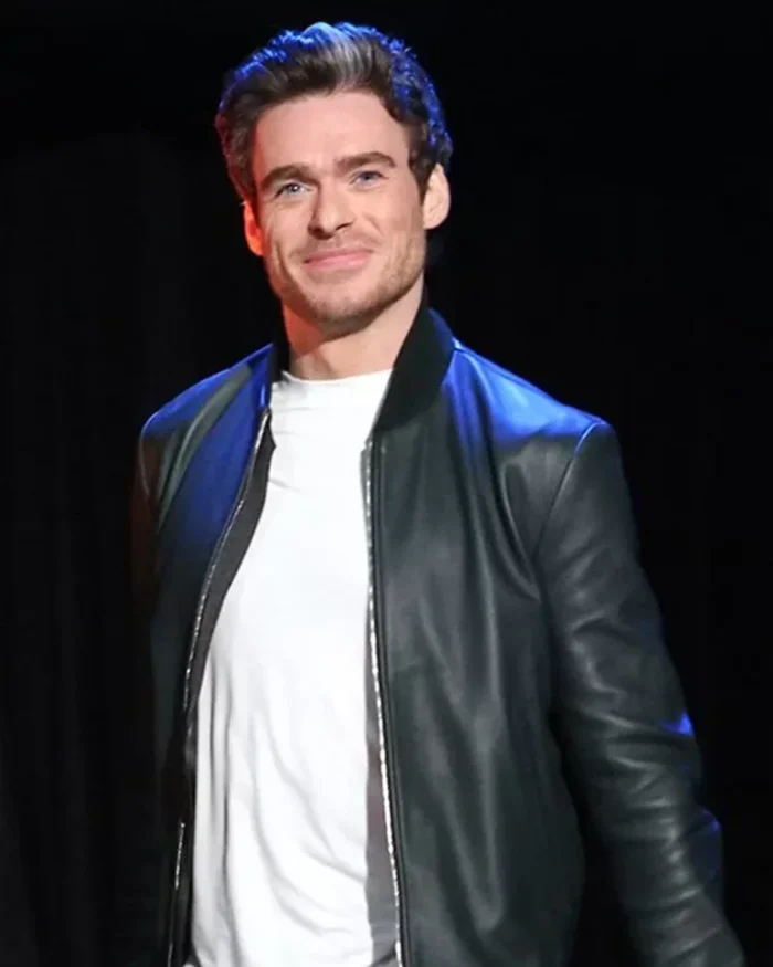 Richard Madden Eternals Premier Bomber Leather Jacket