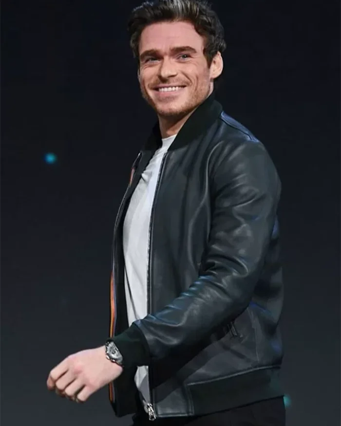 Richard Madden Eternals Premier Bomber Leather Jacket