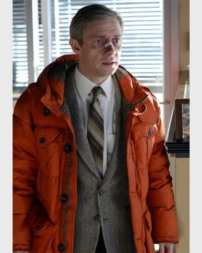 Lester Nygaard Fargo Orange Parachute Jacket