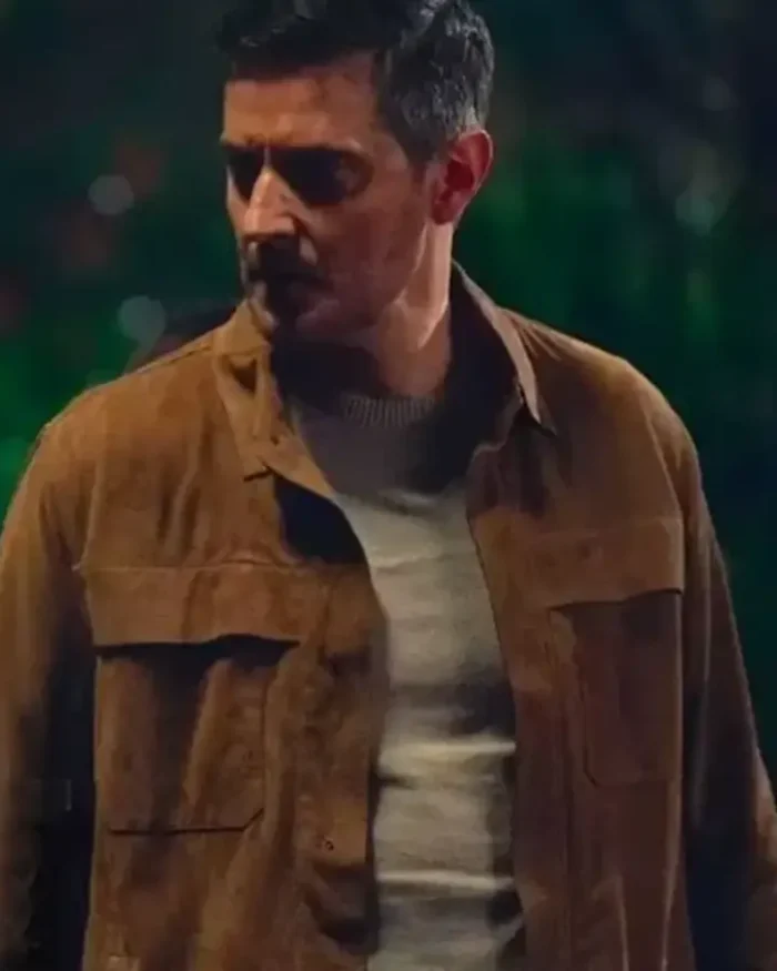 Fool Me Once Richard Armitage Brown Suede Jacket