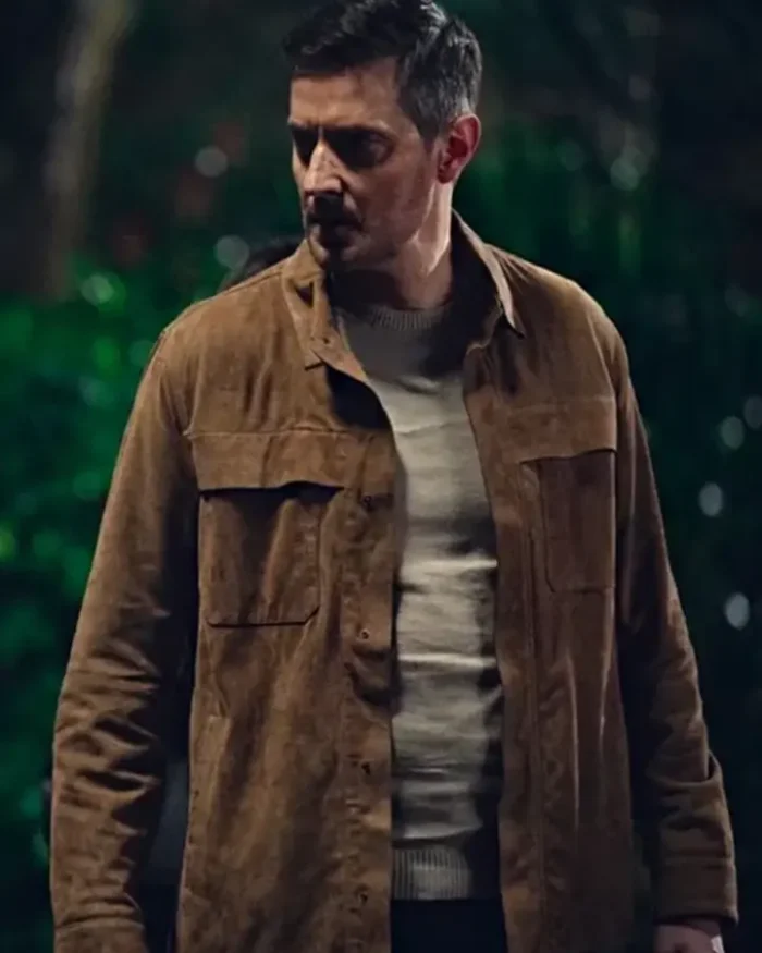 Fool Me Once Richard Armitage Brown Suede Jacket