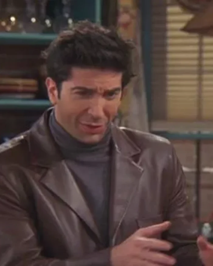 Friends Ross Geller Brown Leather Jacket