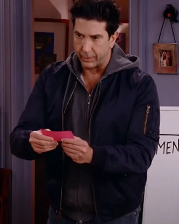 Friends The Reunion Ross Geller Blue Bomber Jacket