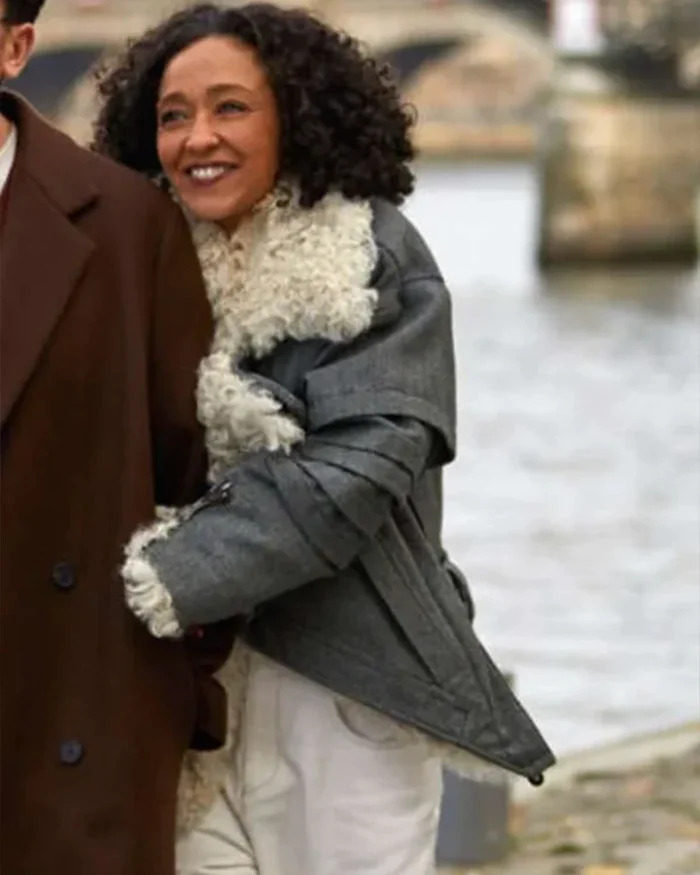 Ruth Negga Good Grief 2023 Black Sherpa Jacket