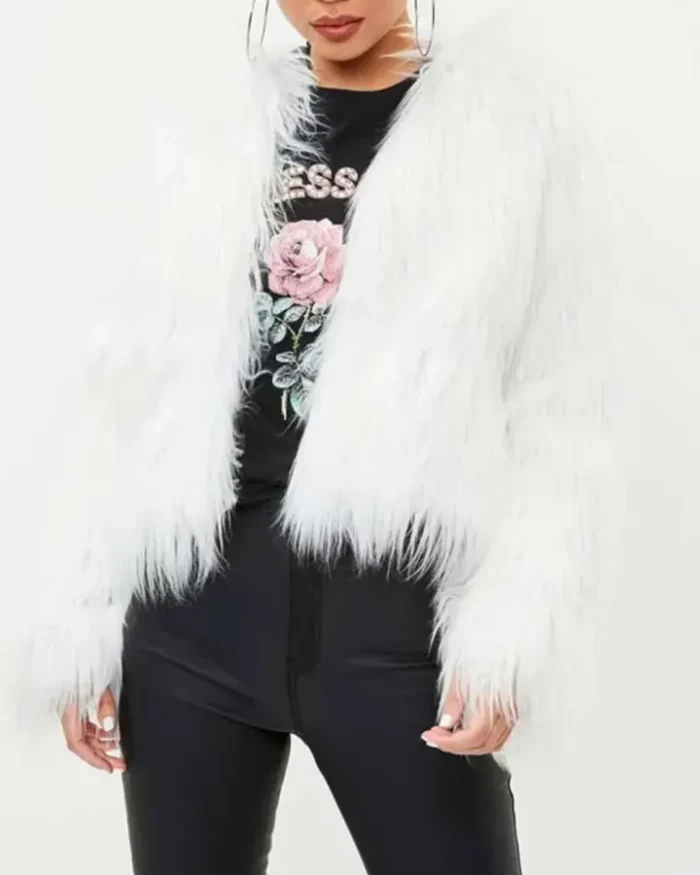 Billie Piper I Hate Suzie S01 White Fur Jacket