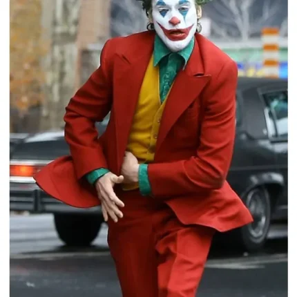 Joaquin Phoenix Joker Single Breasted Arthur Fleck Red Suit