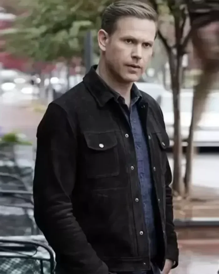 Legacies Alaric Saltzman Black Suede Trucker Jacket