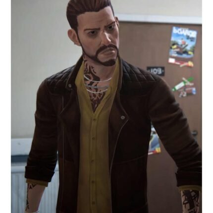 Damon Merrick Life Is Strange True Colors Brown Leather Jacket