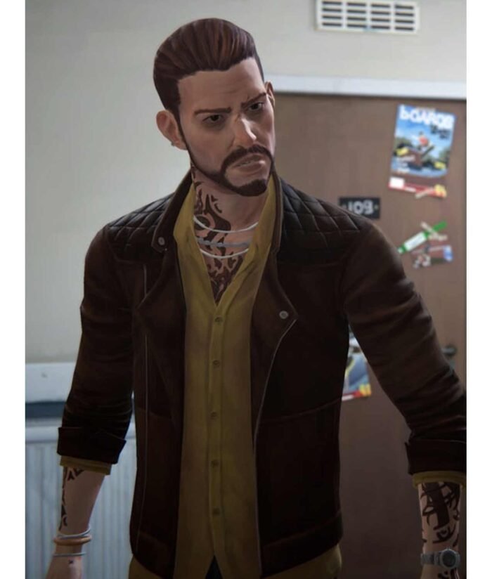 Damon Merrick Life Is Strange True Colors Brown Leather Jacket