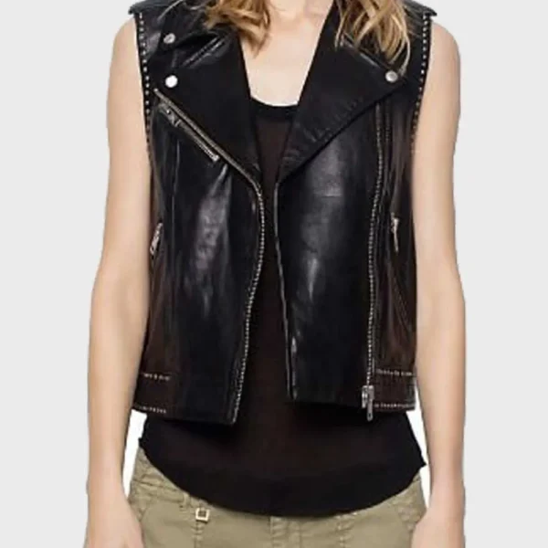 Lucifer Mazikeen Leather Black Vest