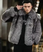 Zephyrus Genuine Mink Fur Grey Coat