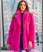 Bianca Mink Fur Shocking Pink Coat