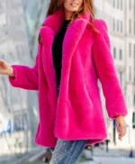 Bianca Mink Fur Shocking Pink Coat