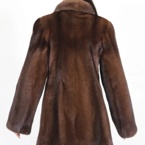 Neil Mink Fur Fashionable Brown Coat