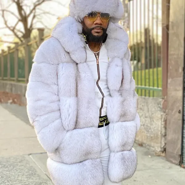 Ivan Mink Fur White Hooded Coat