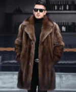 Jaxon Genuine Mink Fur Brown Coat