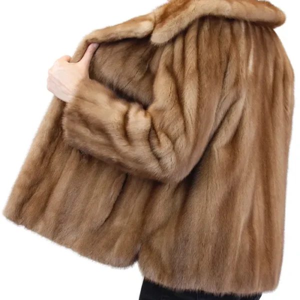 Tia Vintage Mink Fur Brown Coat